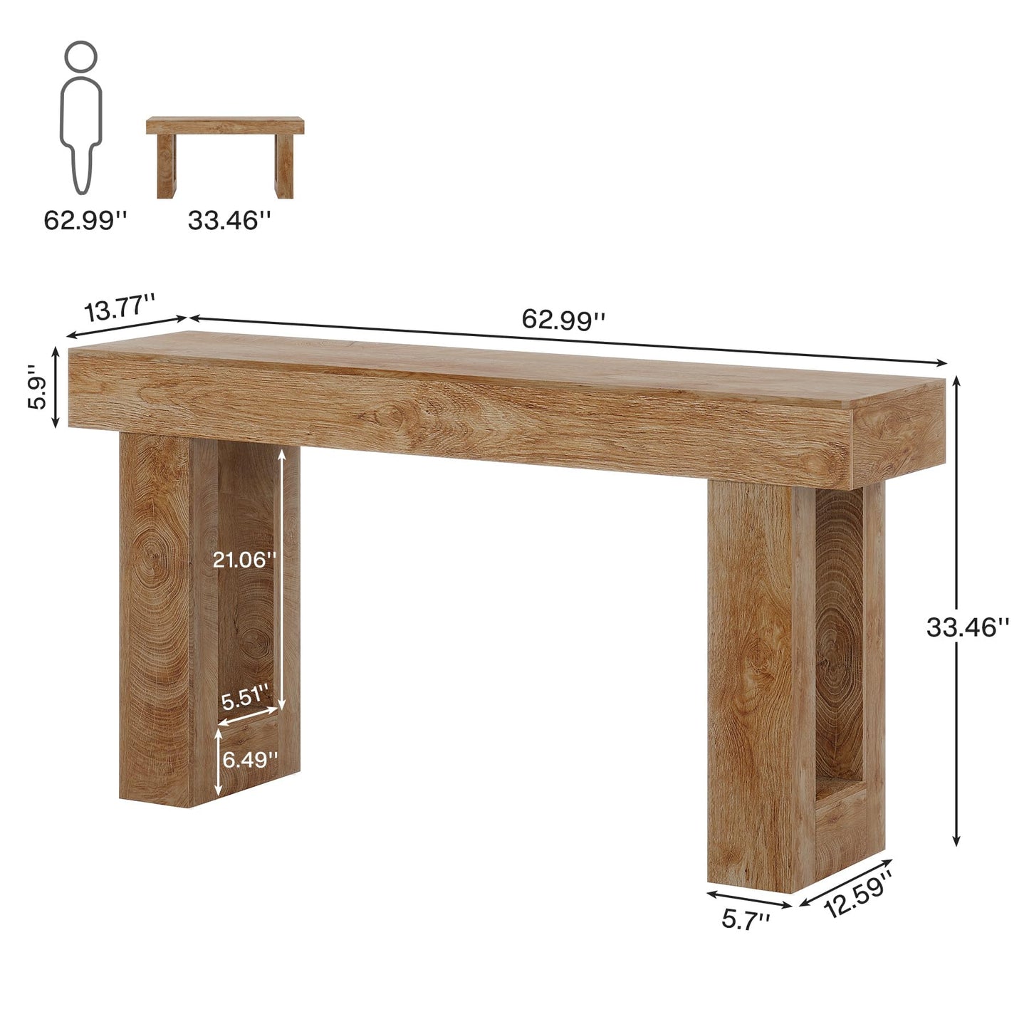 Tribesigns 63-Inch Long Console Table