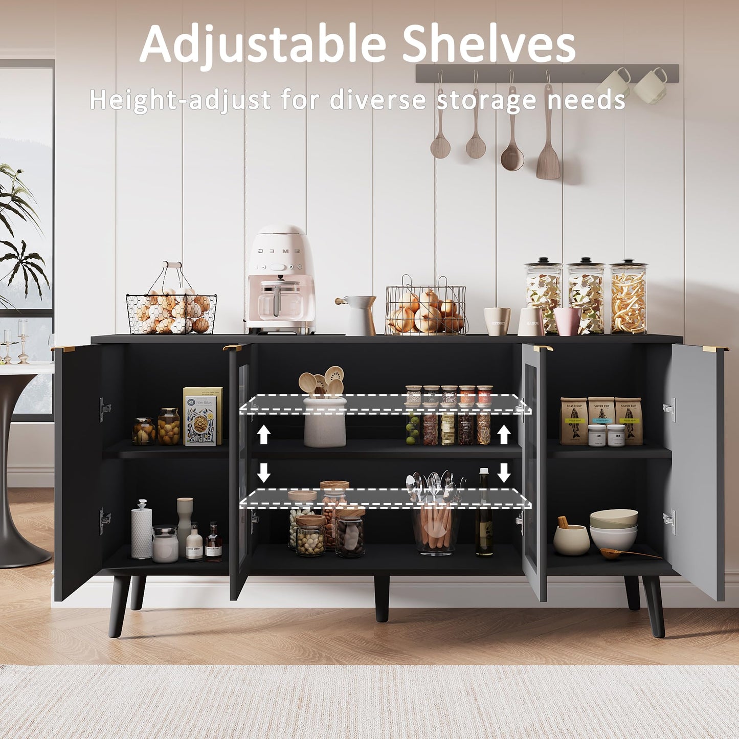 JASIWAY Sideboard Buffet Cabinet with Storage