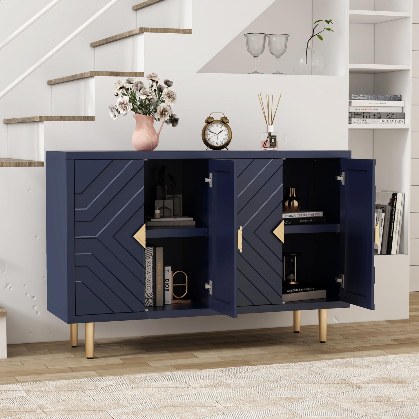 HLR 48" Accent Cabinet with 4 Doors and Shelves