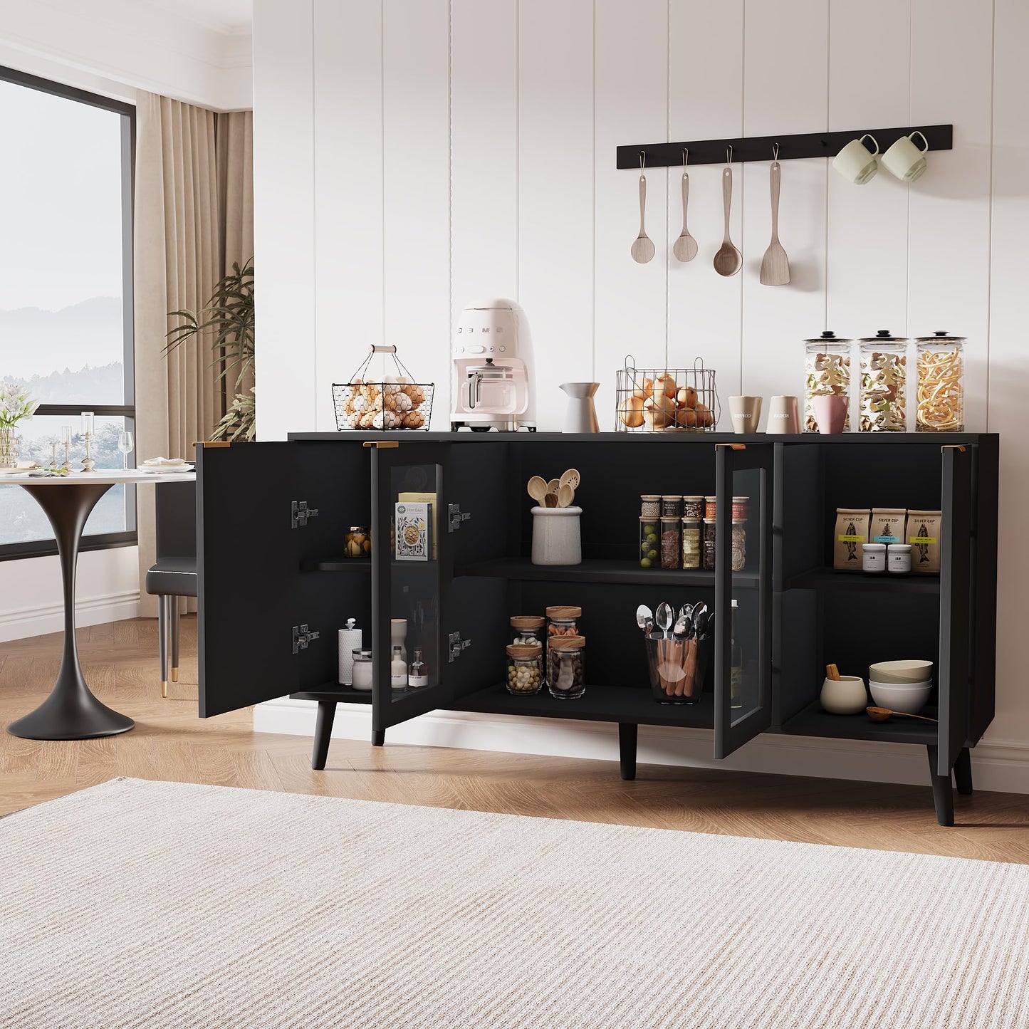 JASIWAY Sideboard Buffet Cabinet with Storage