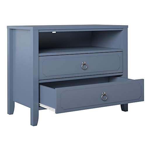 Novogratz Her Majesty 2 Drawer Nightstand, Blue