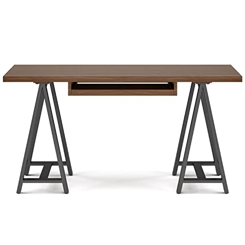 SIMPLIHOME Sawhorse Industrial WOOD Desk