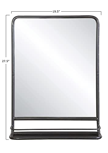 Creative Co-Op Large Metal Framed Mirror with Shelf