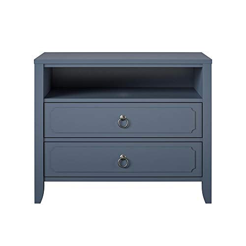 Novogratz Her Majesty 2 Drawer Nightstand, Blue