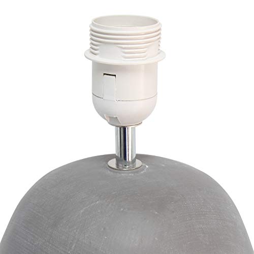 Simple Designs LT2058-GRY Round Concrete Table Lamp