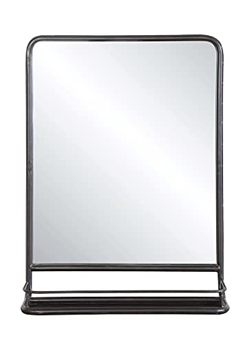 Creative Co-Op Large Metal Framed Mirror with Shelf