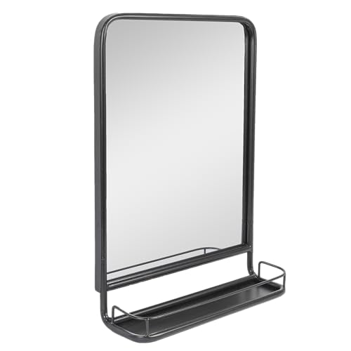 Creative Co-Op Large Metal Framed Mirror with Shelf