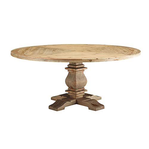 Modway Column 71" Rustic Farmhouse Dining Table