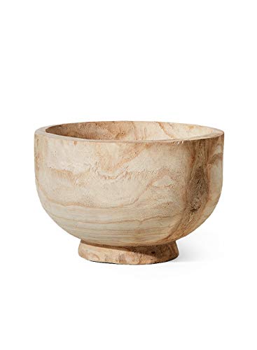 Serene Spaces Living Paulownia Wood Bowl