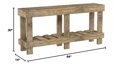 Ashley Susandeer Rustic Farmhouse Console Sofa Table