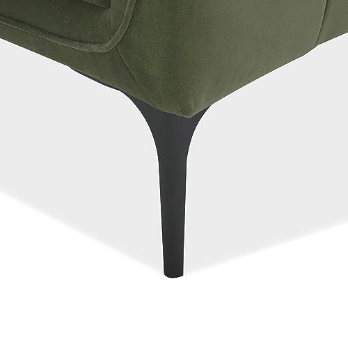 KISLOT Amazon Brand-Reversible Modern Velvet Sofa, 85'', Green