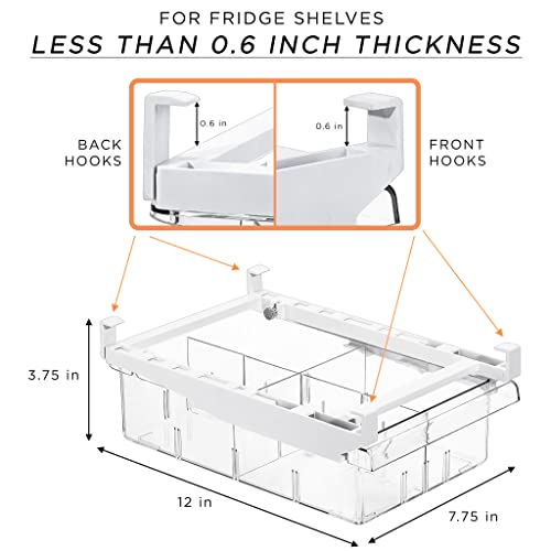 Sorbus Pull Out Fridge Drawer Organizer