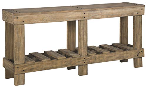 Ashley Susandeer Rustic Farmhouse Console Sofa Table