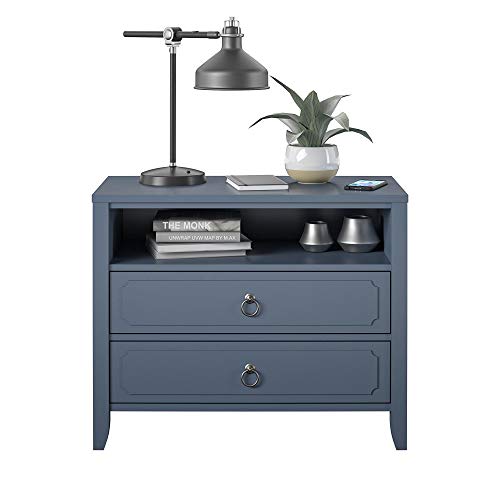 Novogratz Her Majesty 2 Drawer Nightstand, Blue