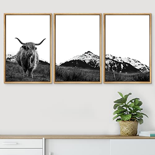 SIGNWIN 3 Piece Framed Canvas Wall Art