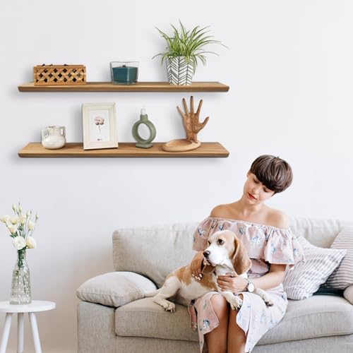 Wood Wedge Floating Shelves