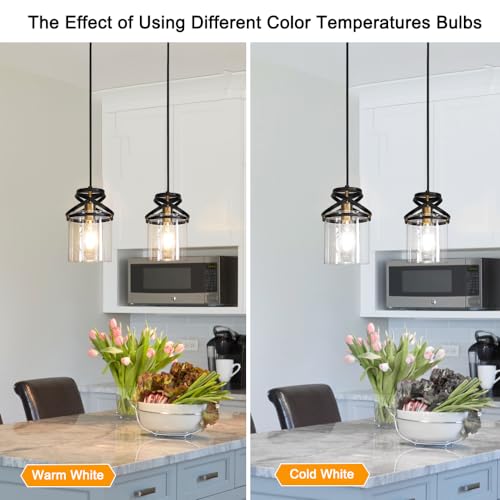 DSMJFU Black Pendant Light for Kitchen Island