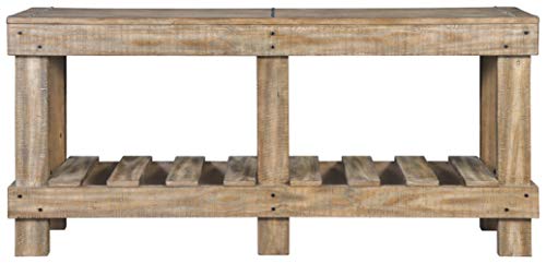 Ashley Susandeer Rustic Farmhouse Console Sofa Table