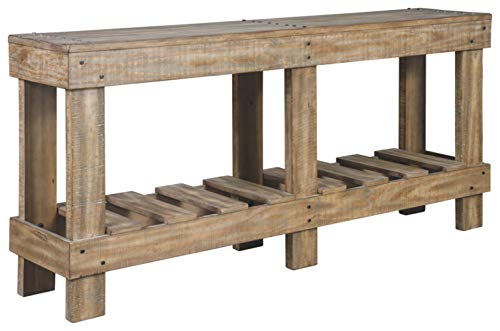 Ashley Susandeer Rustic Farmhouse Console Sofa Table