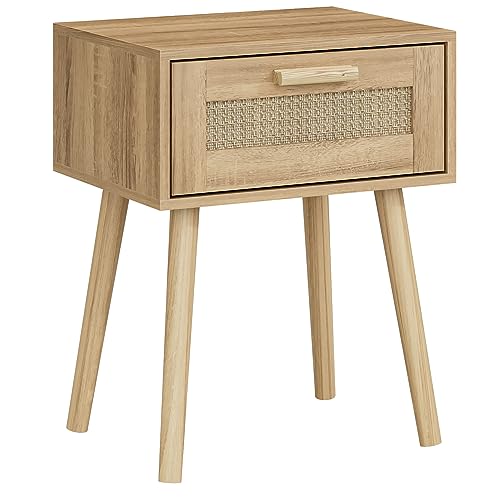 Aobafuir Bedroom Nightstands Wooden Night Stand