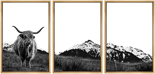 SIGNWIN 3 Piece Framed Canvas Wall Art