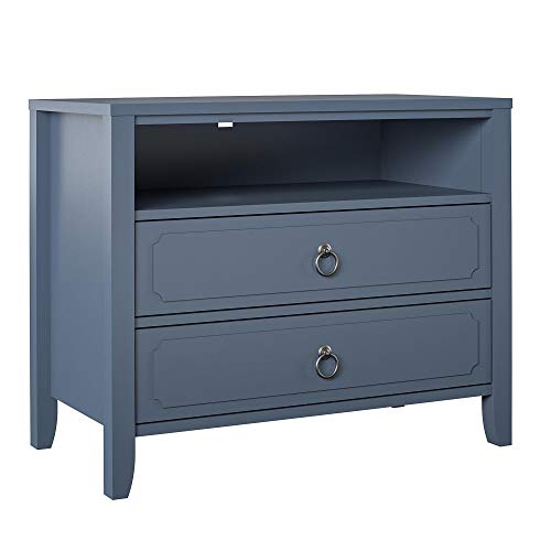 Novogratz Her Majesty 2 Drawer Nightstand, Blue