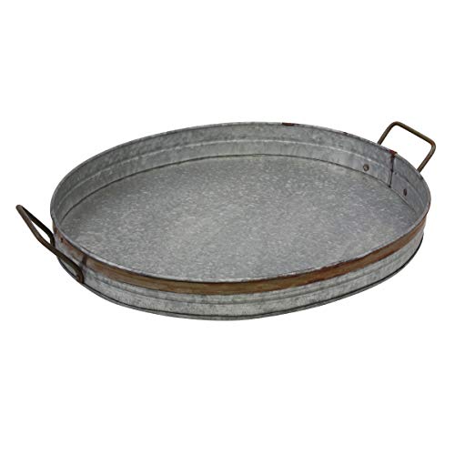 Stonebriar Rustic Galvanized Serving Tray