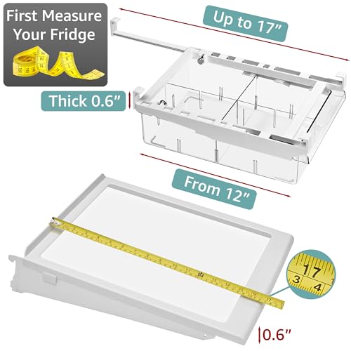 Sorbus Pull Out Fridge Drawer Organizer