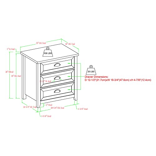 Walker Edison Hazel Modern Farmhouse Nightstand