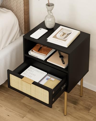 Aobafuir Rattan Nightstand