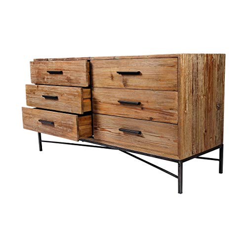 Angora Reclaimed Wood 6 Drawer Dresser