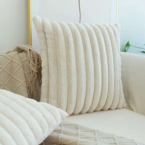 JOJUSIS Faux Fur Plush Throw Pillow Covers