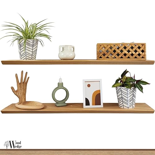 Wood Wedge Floating Shelves