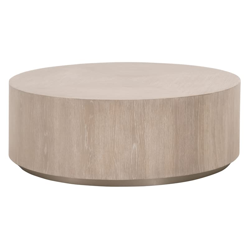 Star International Furniture District Roto Wood Large Coffee Table in Gray