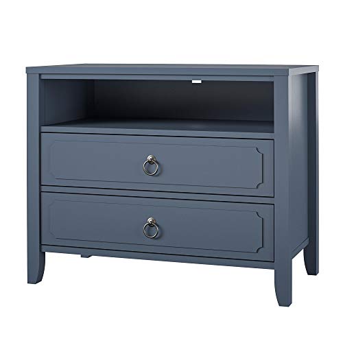 Novogratz Her Majesty 2 Drawer Nightstand, Blue