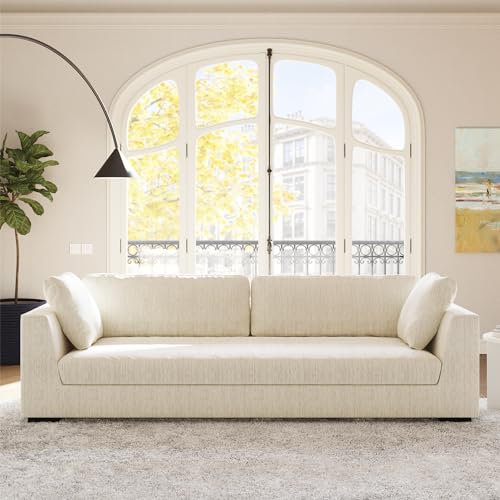 POLY & BARK Capri Fabric Sofa, Bright Ash