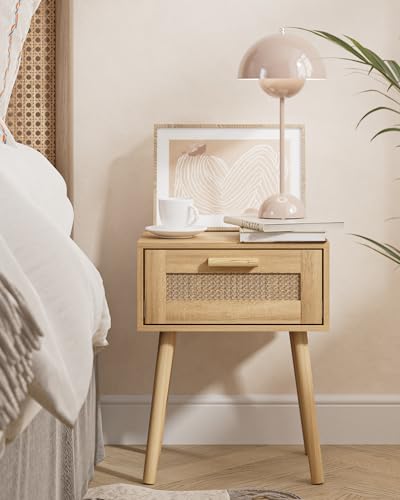 Aobafuir Bedroom Nightstands Wooden Night Stand