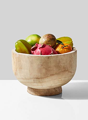 Serene Spaces Living Paulownia Wood Bowl