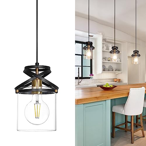 DSMJFU Black Pendant Light for Kitchen Island