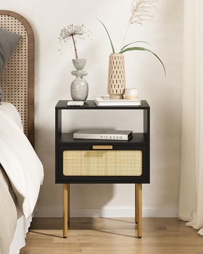 Aobafuir Rattan Nightstand