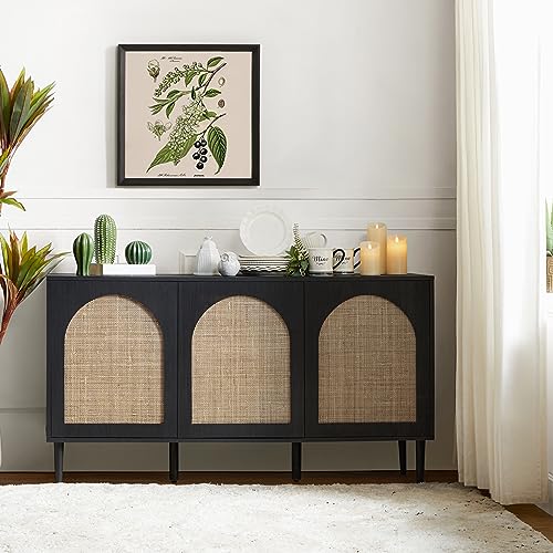 HULALA HOME Farmhouse Sideboard Buffet Cabinet