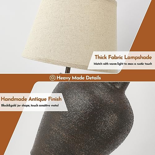 BrightWe Farmhouse Rustic Table Lamps Touch Control