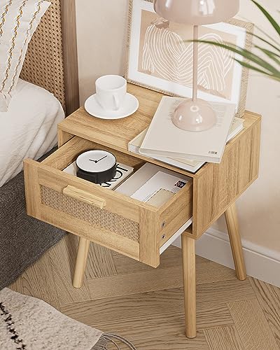 Aobafuir Bedroom Nightstands Wooden Night Stand