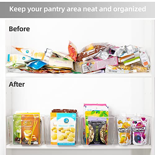 YIHONG Clear Pantry Storage Organizer Bins