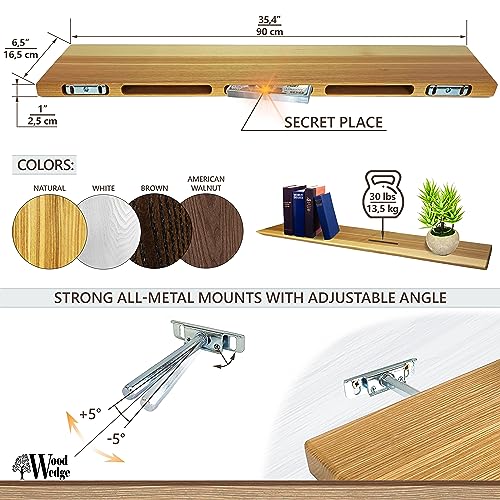 Wood Wedge Floating Shelves