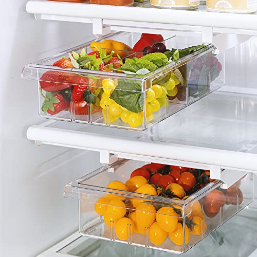 Sorbus Pull Out Fridge Drawer Organizer