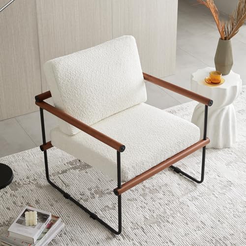 jiexi Modern Boucle Fabric Accent Chair