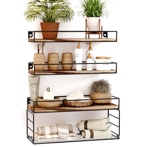 Oxendon Floating Shelves with Paper Basket