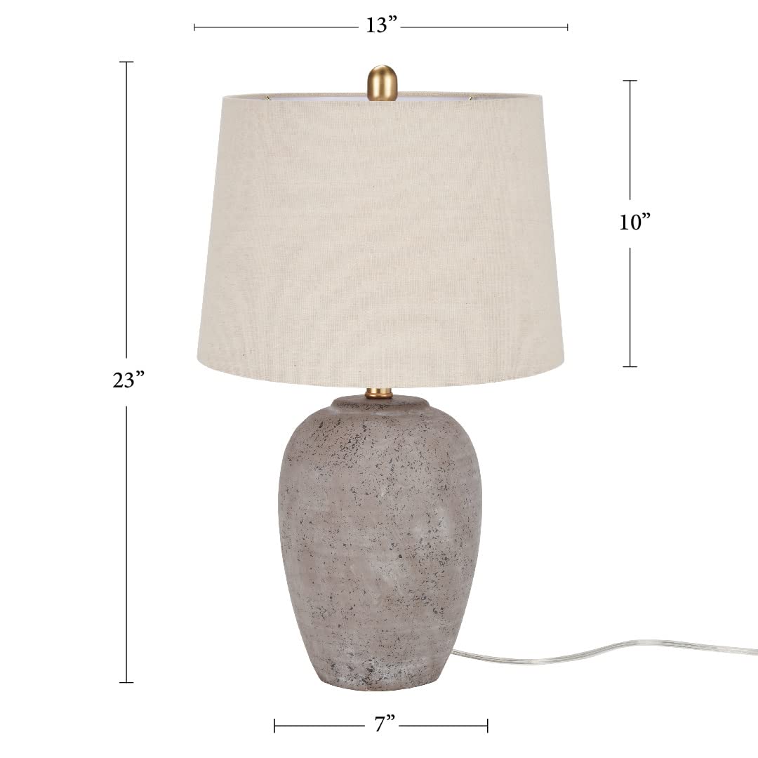 Nourison Rustic Ceramic Jar Table Lamp