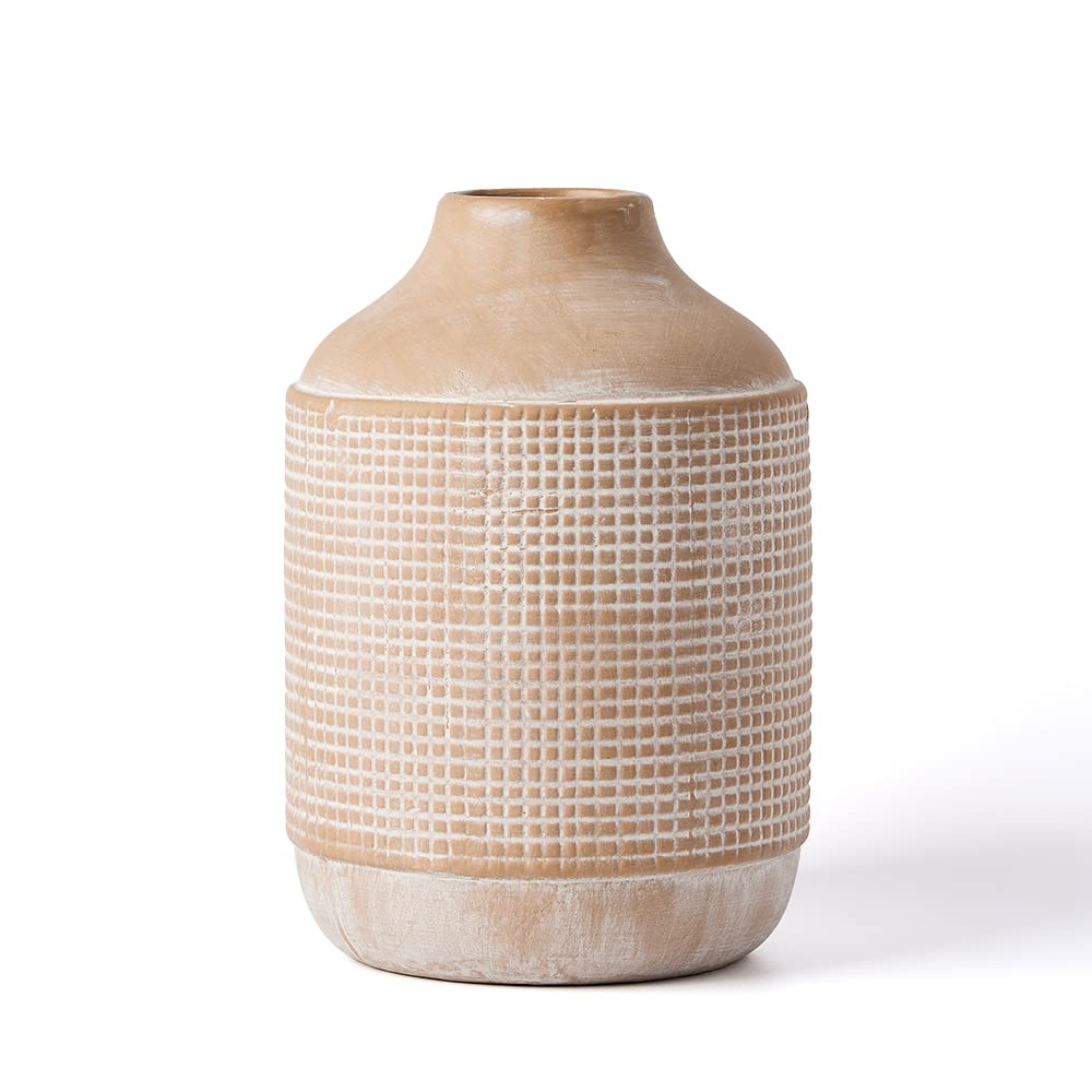 SIDUCAL Ceramic Rustic Farmhouse Vase